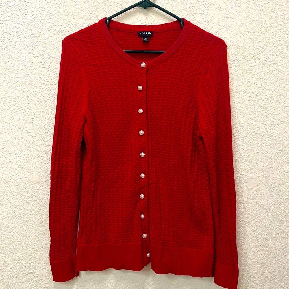 Torrid Beautiful Red Cardigan